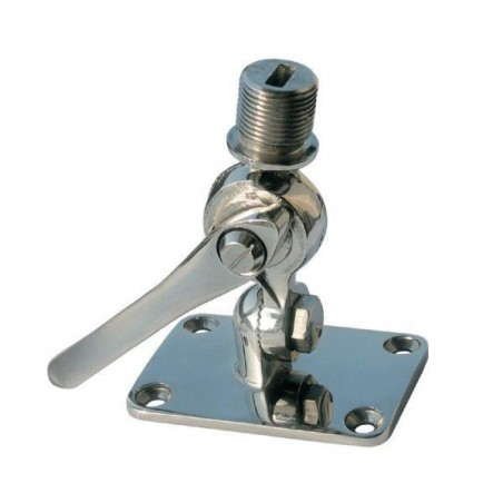 Soporte articulado inox antena VHF montaje en barra Soporte articulado inox antena VHF montaje en barra